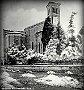 Chiesa degli Eremitani con la neve,in un'immagine dei primi anni del 1900 (Daniele Zorzi)